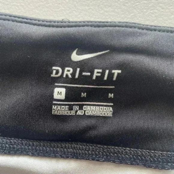 Nike Power Graphics Running Womens Cropped Leggings Black Size M Dri Fit Stretch - Picture 7 of 10
